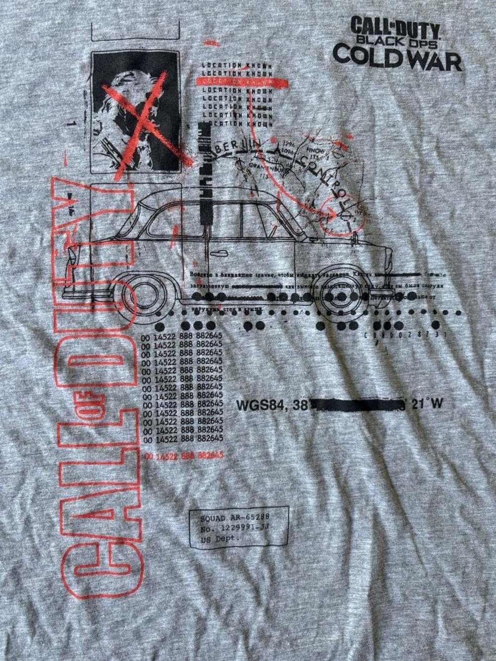 Call of Duty Black Ops Cold War Official Graphic T-Shirt Gray